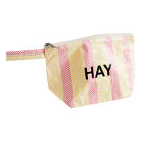 HAY Candy Stripe toilettilaukku, S, punainen - keltainen