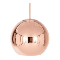 Tom Dixon Copper LED riippuvalaisin, pyöreä, 25 cm