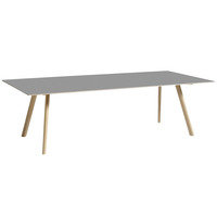HAY CPH30 pöytä, 250 x 120 cm, lakattu tammi - harmaa lino