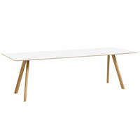 HAY CPH30 pöytä, 250 x 90 cm, lakattu tammi - valkoinen laminaatti