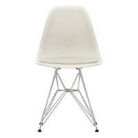 Vitra Eames DSR tuoli, pebble - kromi - warm grey/ivory pehmuste