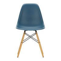 Vitra Eames DSW tuoli, sea blue - vaahtera