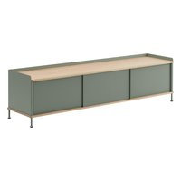 Muuto Enfold senkki, 186 cm, matala, tammi - dusty green