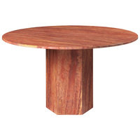 GUBI Epic ruokapöytä, pyöreä, 130 cm, punainen travertiini