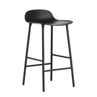 Normann Copenhagen Form baarituoli, 65 cm, musta teräs - musta