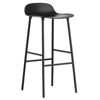 Normann Copenhagen Form baarituoli, 75 cm, musta teräs - musta