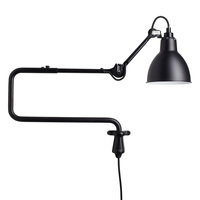 DCWéditions Lampe Gras 303 seinävalaisin, pyöreä varjostin, musta