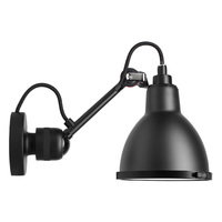 DCWéditions Lampe Gras 304 kylpyhuonevalaisin, pyöreä varjostin, musta