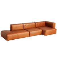 HAY Mags Soft sohva, Comb.5 korkea käsinoja oikea, Sense 250 nahka
