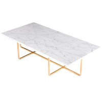 OX Denmarq Ninety pöytä, iso, valkoinen marmori - musta