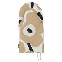 Marimekko Pieni Unikko uunikinnas, luonnonvalkoinen-beige-tummansininen