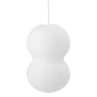 Normann Copenhagen Puff Twist riisipaperivarjostin, valkoinen