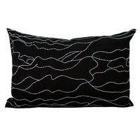 Saana ja Olli Rakkauden meri tyynynpäällinen, 40 x 60 cm, valkoinen - musta