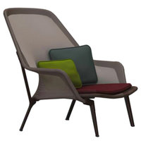 Vitra Slow Chair, ruskea - alumiini