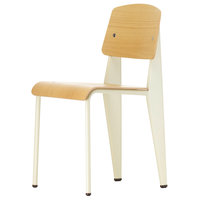 Vitra Standard tuoli, Prouvé Blanc Colombe - tammi