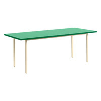 HAY Two-Colour pöytä, 200 x 90 cm, l.valkoinen - mintunvihreä