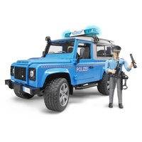 Bruder Land Rover hälytysajoneuvo poliisimiehellä varusteineen
