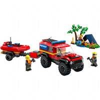 Nelivetoinen paloauto pelastusveneellä (LEGO 60412)