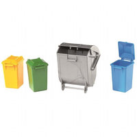 Garbage can set (3 small, 1 large) (Bruder 02607)