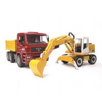 MAN TGA Construction truck and Excavator (Bruder 02751)