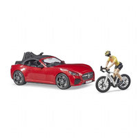 BRUDER roadster with racing bicycle (Bruder 03485)