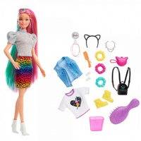 Barbie Leopard Rainbow Hair Doll (Barbie)