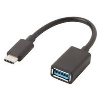 Adapterikaapeli USB 3.0 USB C uros - USB A naaras - 0,2 m