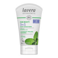 LAVERA Pure Beauty 3-in-1 Cleanser, Scrub, Mask -Monitoimi Puhdistusaine 125ml, Lavera