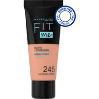 Fit Me Matte + Poreless Foundation, 245 Classic Beige, Maybelline