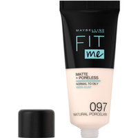 Fit Me Matte + Poreless Foundation, 97 Natural porcelain, Maybelline