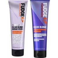 Clean Blonde Violet Toning Shampoo 250ml + Everyday Conditioner 250ml, Fudge
