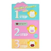 Holika Holika Huulien Huoltosetti Golden Monkey Glamour Lip 3-Step Kit, Holika Holika