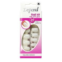 Depend Nail Kit with Pink Glue, Depend