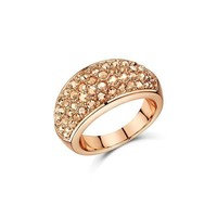 Buckley London Metallic Pave Chunky Dome Ring R484L, Buckley London