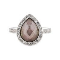 Buckley London Brown Shell Pear Ring R482S, Buckley London