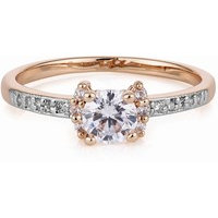 Buckley London Tt Rose Gold Solitaire Ring CZR525S, Buckley London