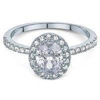 Buckley London Cz Oval Ring CZR519M, Buckley London