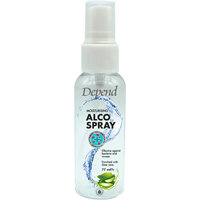 Depend Moisturising Alco Spray 77vol% Effective Against Bacteria and Viruses (50mL), Depend