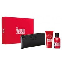 Dsquared2 Red Wood Pour Femme EDT (100mL) + SG (100mL) + Black Wallet, Dsquared2