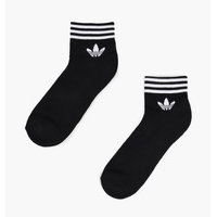 adidas Originals - Trefoil Ankle Socks 3 Pack - Musta - 39-42