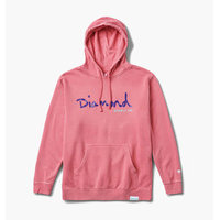 Diamond Supply Co. - X Coca Cola The Real Thing Pigment Dyed Hoodie - Pinkki - XL