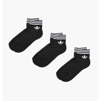 adidas Originals - Trefoil Ankle Socks 3 Pack - Musta - 39-42