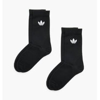 adidas Originals - Thin Trefoil Crew Socks 2 Pack - Musta - 43-46