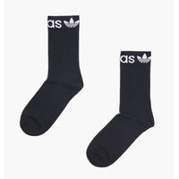 adidas Originals - Lin Cuff Crew Socks 2-Pack - Musta - L