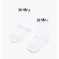 adidas Originals - Lin Cuff Crew Socks 2-Pack - Valkoinen - S
