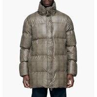 Rains - Check Puffer Coat - Khaki - XS-S