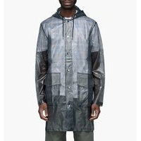 Rains - Check Hooded Coat - Harmaa - S-M