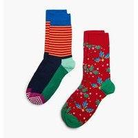 Happy Socks - Christmas Cracker Holly Gift Box - Monivärinen - 41-46