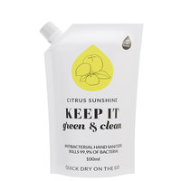 KEEP IT green & clean Antibacterial Hand Sanitizer Pouch Citrus Sunshine 100ml