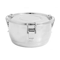 Lunch box, round, stainless steel, Nordal